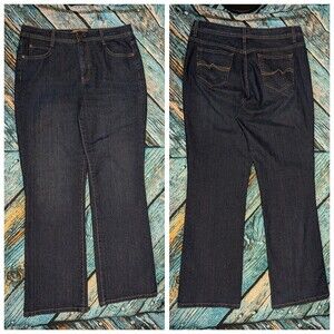Hannah Size 12 High Waist Dark Rinse Bootcut Jeans Y2K Retro Style